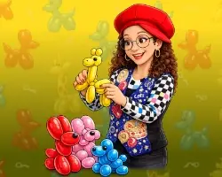 balloon artist creating fun animals - Home CharmandHappy.com | Show-Caliber Family Entertainment & Party Shows (Hemet, CA)
