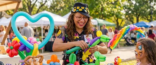 Balloon Twisting and Balloon Animals - Service | The Bubble Charm Show